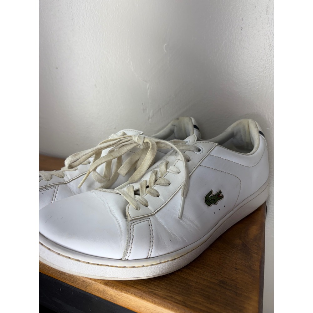 Lacoste Carnaby Evo BL 1 SPM Mens White Leather Sneakers 11.5 7-33SPM1002001